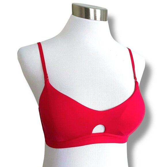 Neiwai 32A Bra Ruby Red Pure Comfort Soft Modal Triangle Wireless Multiway Strap - Picture 1 of 8